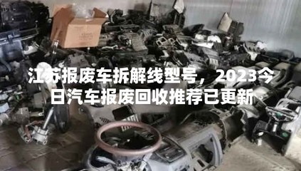 江苏报废车拆解线型号,2023今日汽车报废回收推荐已更新